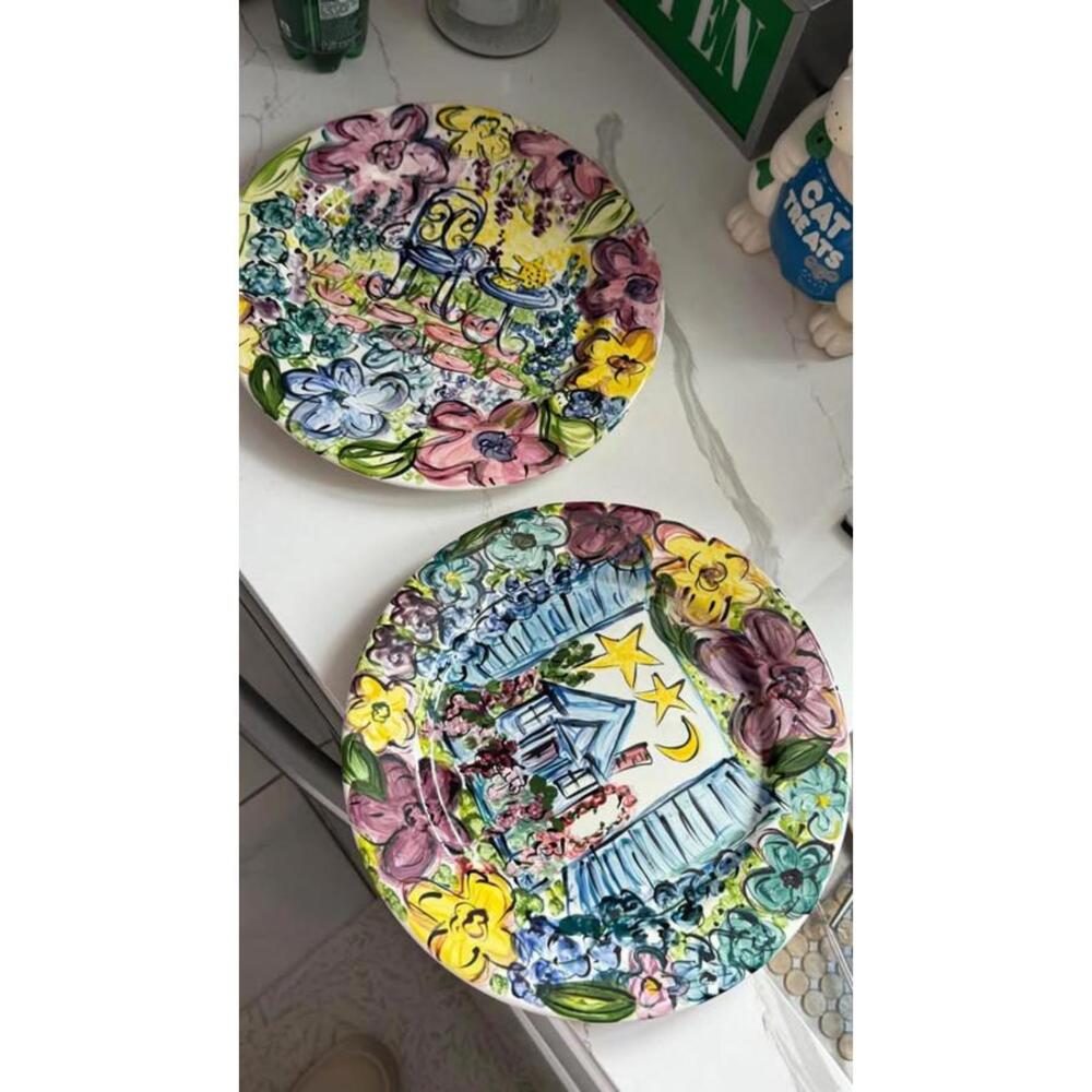 Hand-Painted Signed Decorative Plates – Set of 2 – 1996